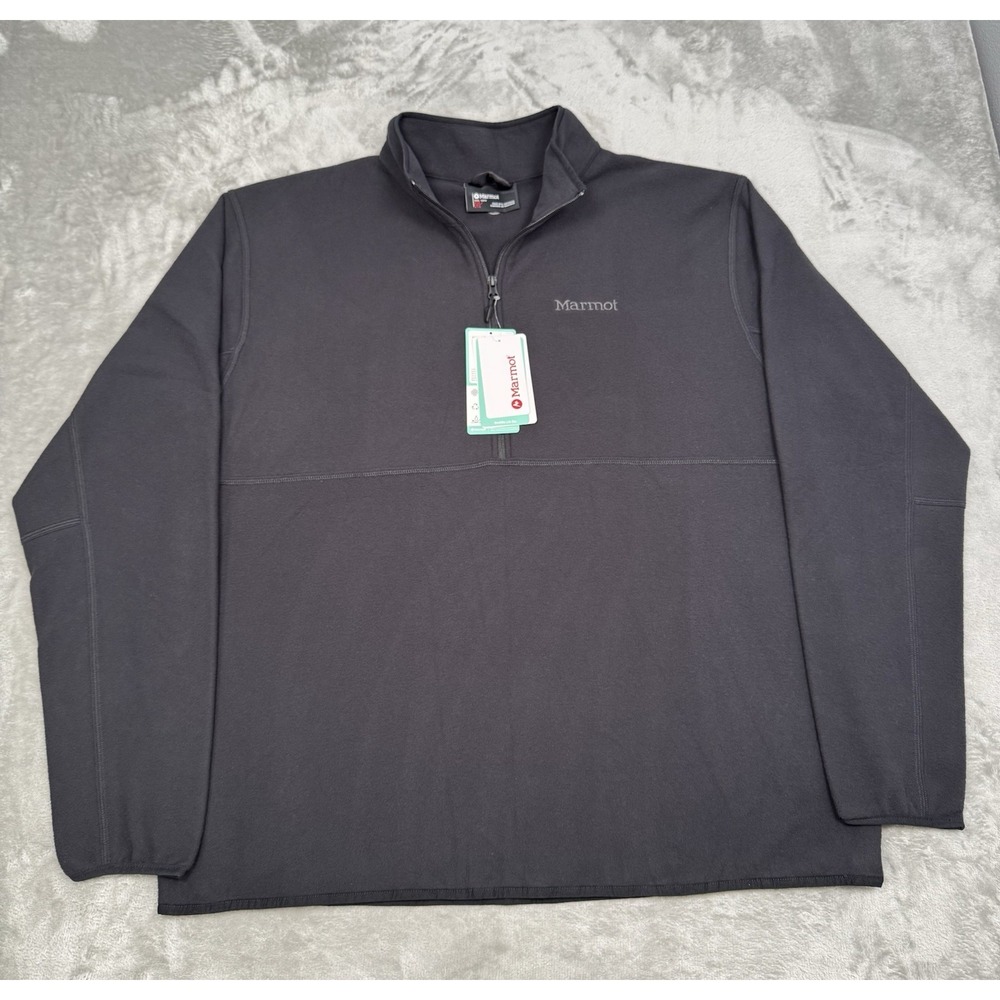 Marmot Rocklin Jacket Mens 2XL Black Fleece Full Zip Hiking Outdoor Pullover NWT